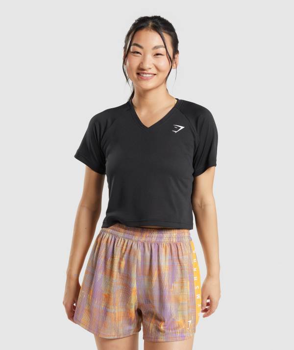 Damske Tricka Gymshark Sport Midi Čierne | QG9765831